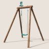 Pequeño columpio de madera con 1 columpio - Hanna