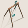 Pequeño columpio de madera con 1 columpio - Hanna