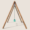 Columpio de madera tratada con 2 piezas de equipamiento - Alizee