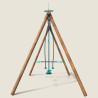 Columpio de madera con cara a cara y 2 columpios – Polo
