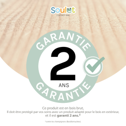 Cabaña de madera con mesa y mini cocina para niños - Blanco