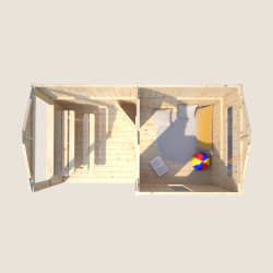 Cabaña infantil de madera con mesa - Jazz