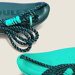 Portico de madera con cara a cara y 2 columpios – Polo - Zoom sobre los columpios