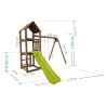 Parque infantil de madera con columpio y tobogán – Noumea