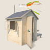 Cabaña de madera con mesa para niños – Tiana