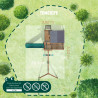 Casita de juegos infantil con columpios - COTTAGE