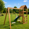 Parque infantil de madera con columpio y tobogán – Noumea