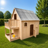 Cabaña alta de madera sobre pilotes para niños - Duplex