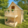 Cabaña alta de madera sobre pilotes para niños - Duplex