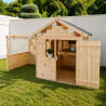 Cabaña de madera con pérgola para niños - Alpaga