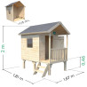 Cabaña infantil Canguro - Vista con dimensiones