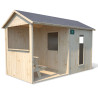 Casita de madera para niños con mesa - Jazz - Vista 3/4 derecha