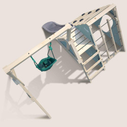 Zona de juegos para bebés con tobogán (apto a partir de 18 meses) y columpio para bebés OLYMPE