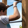 Área de juegos multiactividad de madera HECTOR con 2 columpios ajustables.