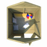 Casita de juegos de madera tratada con suelo y puerta infantil - Marina