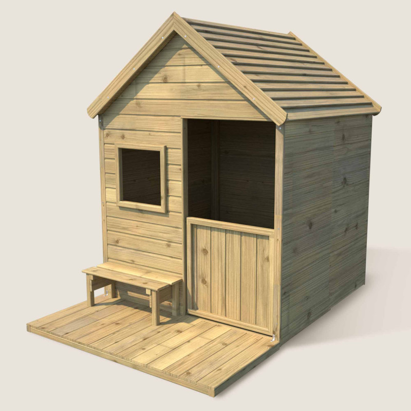 Cabaña de madera tratada...