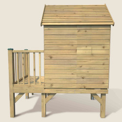 Cabaña de madera tratada sobre pilotes para niños - Winny