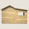 Casita de juegos de madera tratada para niños con zona cubierta y banco - Hacienda