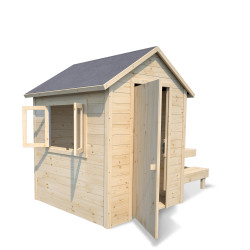 Cabaña de madera con mesa para niños – Tiana