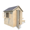 Cabaña de madera con mesa para niños – Tiana