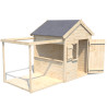 Cabaña de madera con pérgola y suelo para niños - Epicerie
