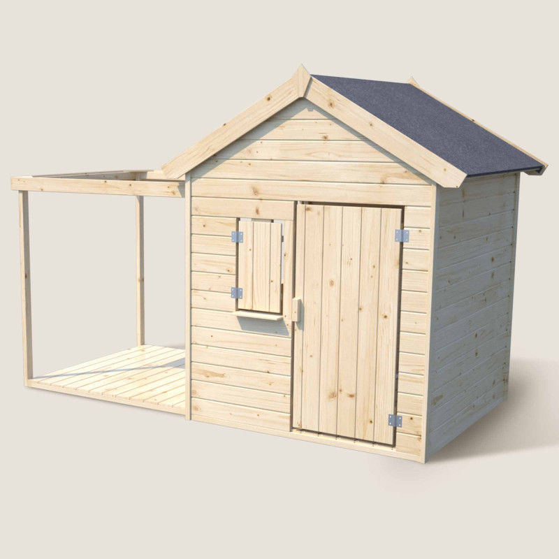 Cabaña de madera con...