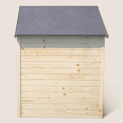 Cabaña de madera con pérgola y suelo para niños - Epicerie