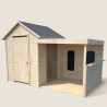 Cabaña de madera con zona de juegos infantiles – Sarah