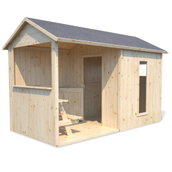Cabaña infantil de madera con mesa - Jazz