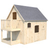 Cabaña alta de madera sobre pilotes para niños - Duplex