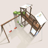 Zona de juegos infantiles con 2 torres, puente y columpios - FUNNY Swing & Bridge 150