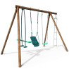 Columpio de madera Suzon para niños con 4 herramientas de gimnasia
