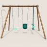 Columpio de madera Suzon para niños con 4 herramientas de gimnasia