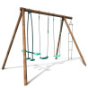 Columpio de madera grande para niños con 4 accesorios – Gabin