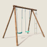 Columpio de madera con escalera y 3 columpios - Arthur