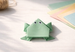 DIY para niños: cómo hacer una rana saltarina de origami