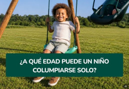 ¿A qué edad puede un niño columpiarse solo?