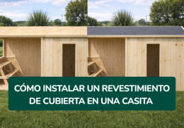 Cómo instalar un revestimiento de cubierta en una casita de madera