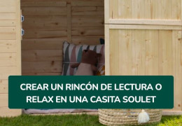 Rincón de lectura en una casita Soulet de otoño