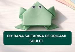 DIY rana saltarina de origami para niños: manualidad fácil