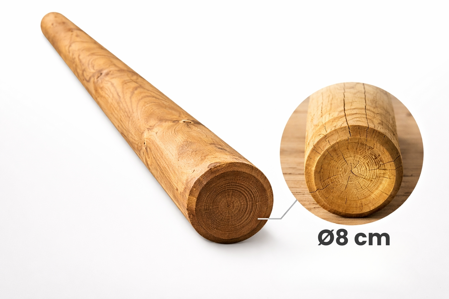 Rondins de bois empilés traités autoclave CL4