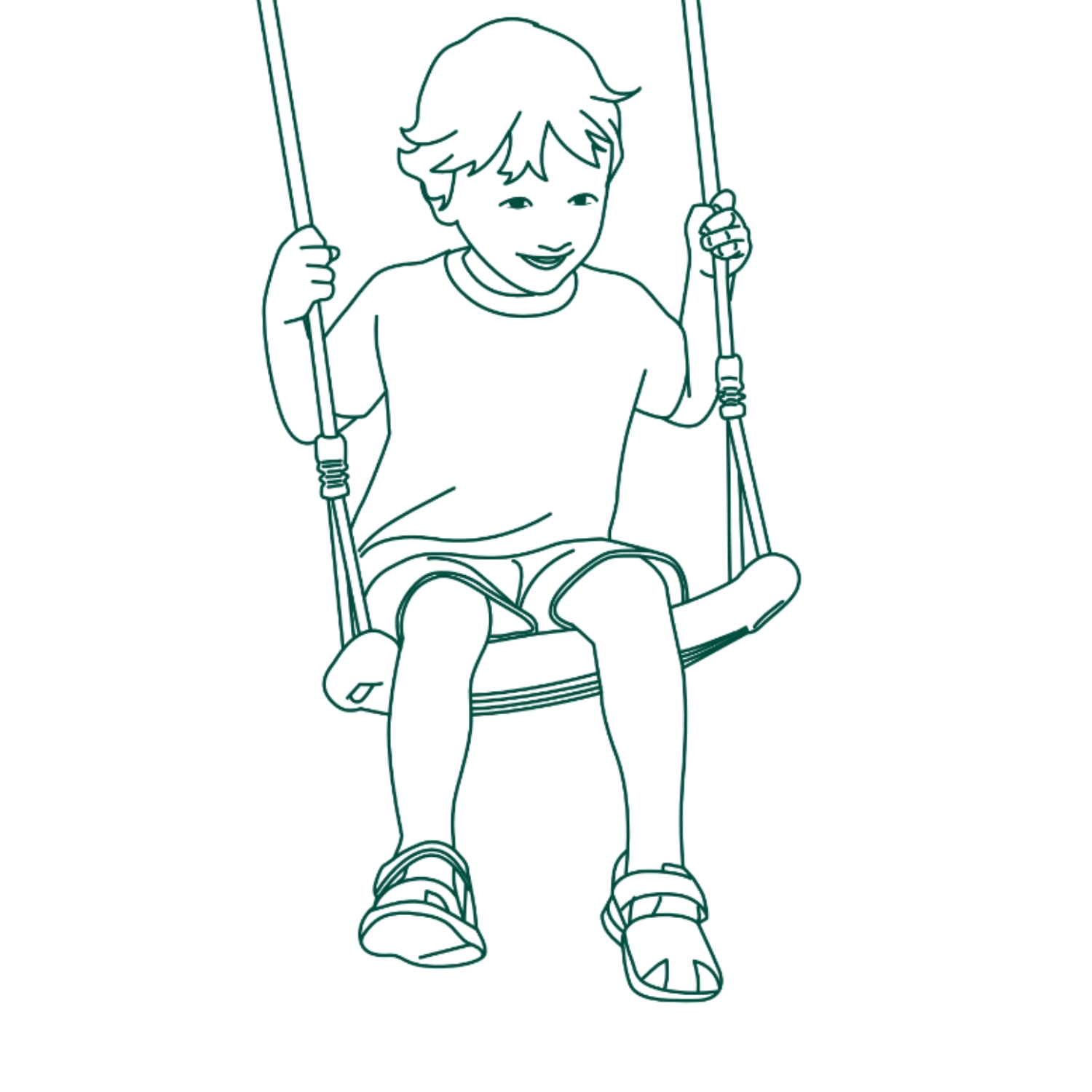 Enfant sur balançoire Soulet