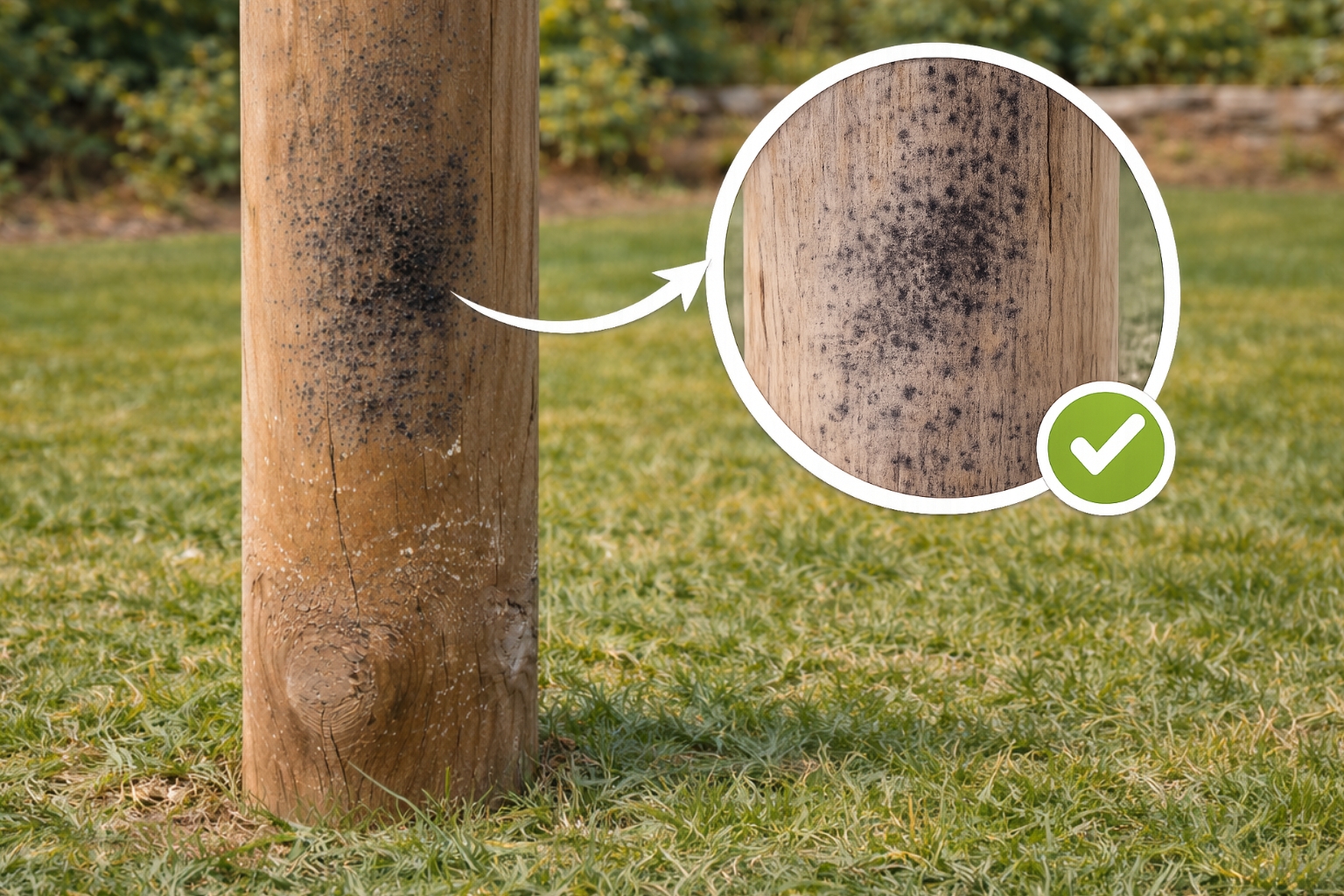 Moisissures noires bois extérieur