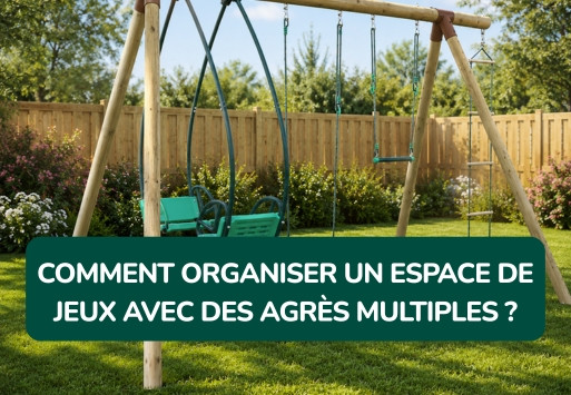 Comment organiser un espace extérieur de jeux avec des agrès multiples ?