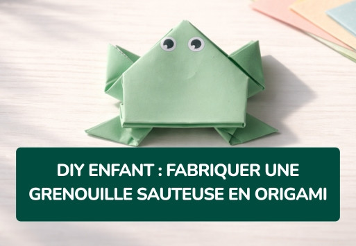 DIY enfant : fabriquer une grenouille sauteuse en origami