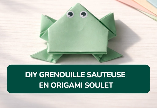 DIY grenouille sauteuse en origami : activité créative pour enfants